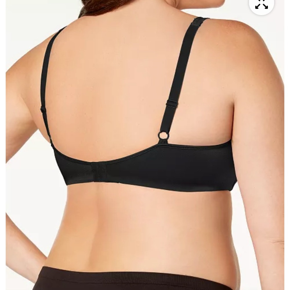 Lilyette by Bali Black Minimizer Plunge Into Comfort Keyhole Underwire Bra 34DD - Picture 2 of 12